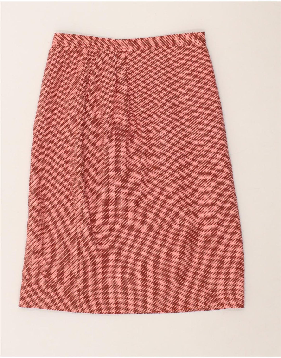 VINTAGE Womens A-Line Skirt IT 44 Medium W26 Red Chevron Vintage Vintage and Second-Hand Vintage from Messina Hembry 