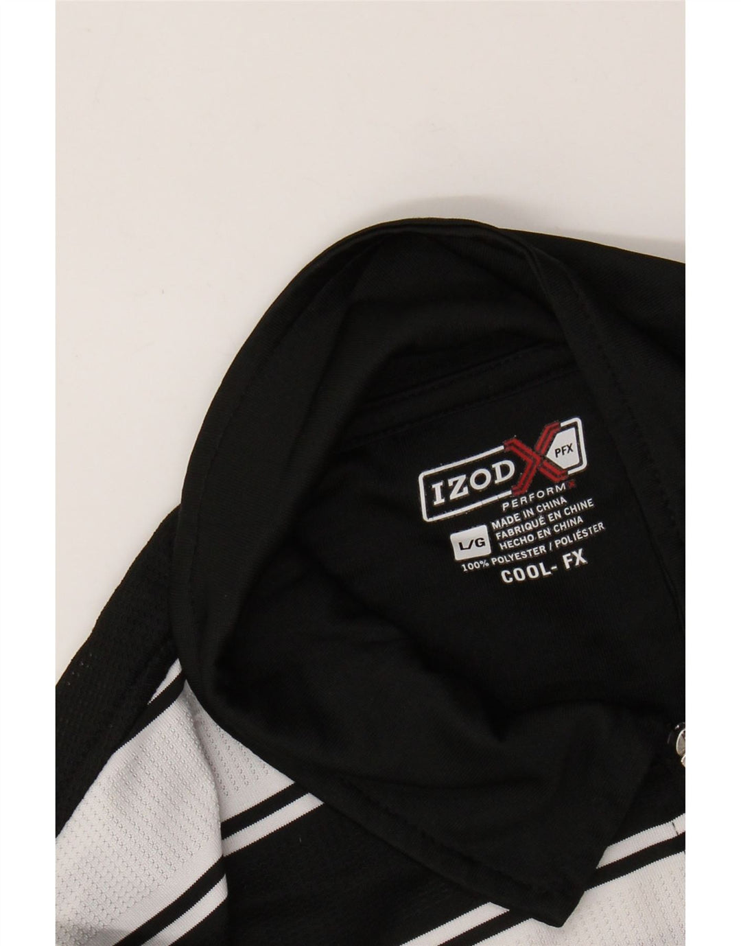 IZOD muška polo majica za ragbi velike crne pruge od poliestera