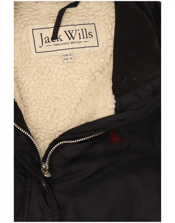 Jack Wills ženska šerpa jakna UK 12 Srednji crni najlon