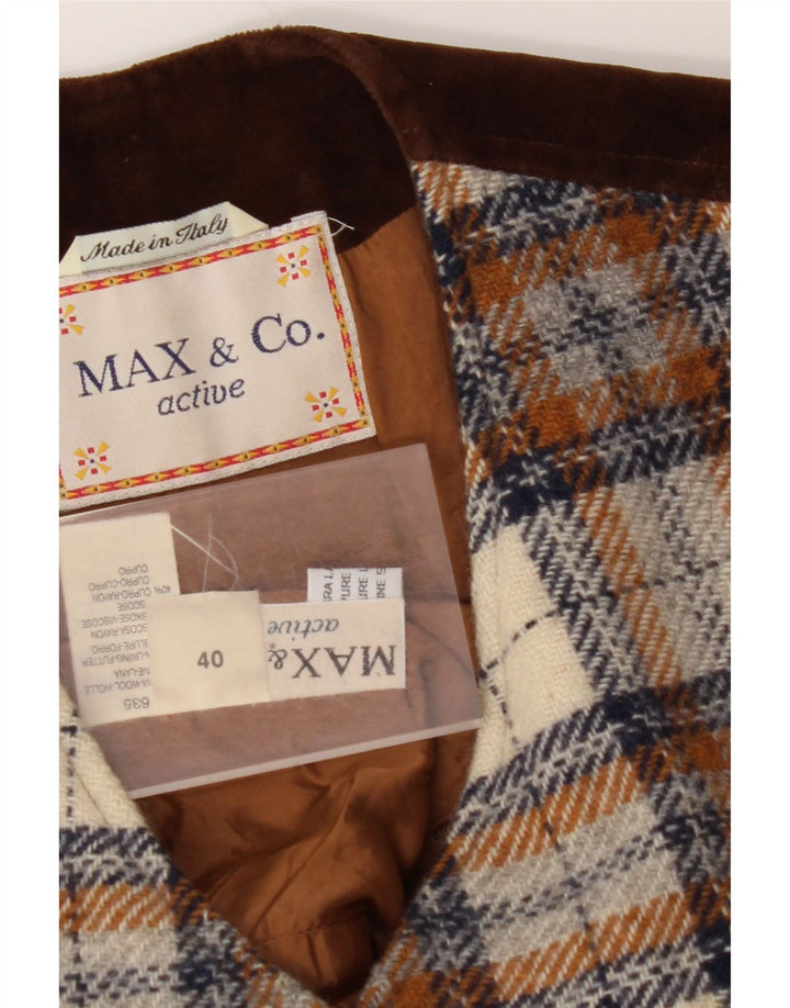MAX & CO. Ženski prsluk IT 40 Small Brown Check Wool