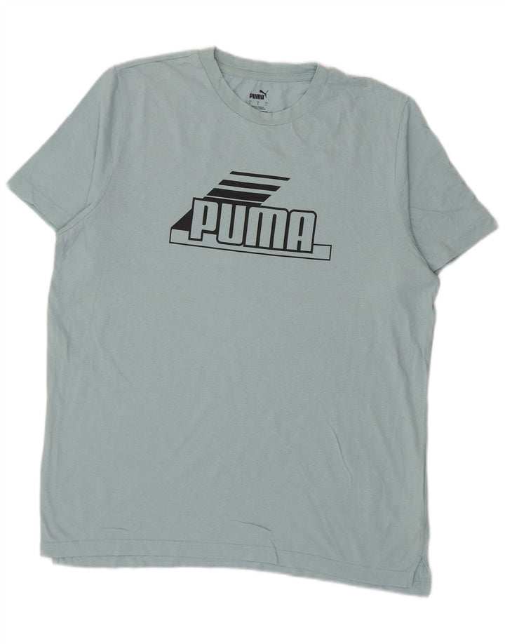 Puma muška majica s grafičkim motivima, veliki tirkizni pamuk