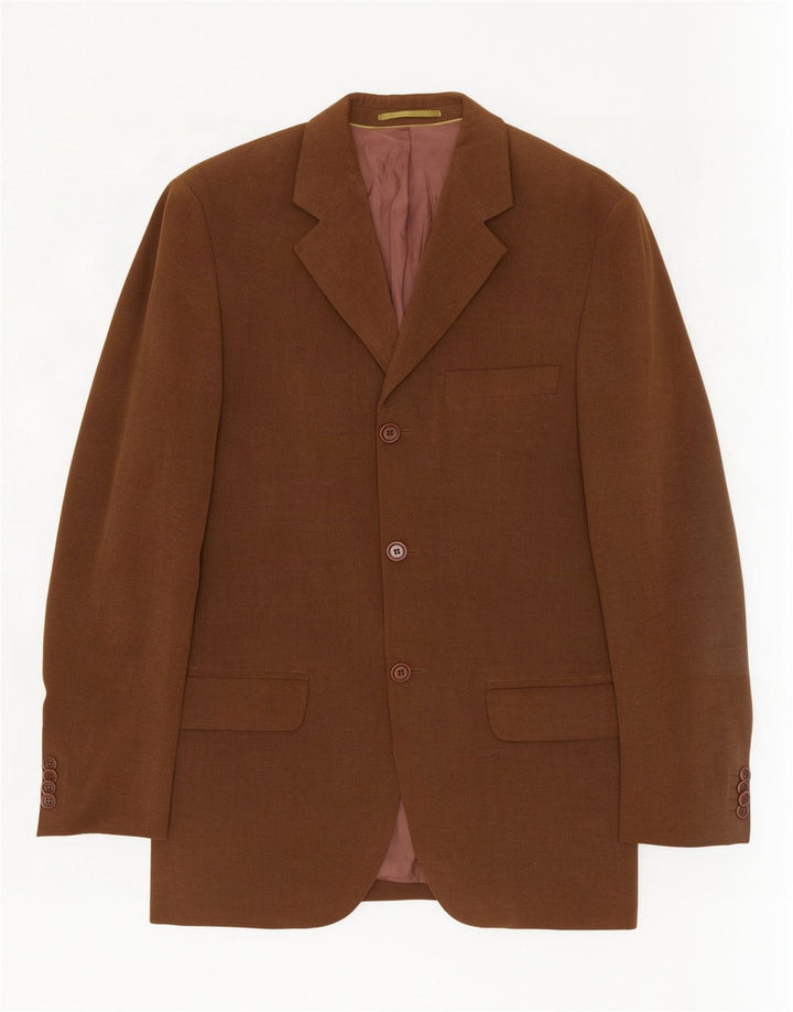 Massimo Dutti muška jakna s 3 gumba EU 46, mali smeđi pamuk