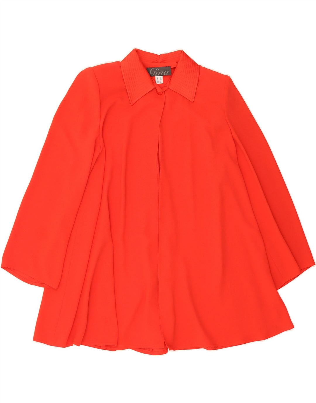 VINTAGE Womens Longline Cardigan Top UK 14 Large Red Polyester Vintage Vintage and Second-Hand Vintage from Messina Hembry 