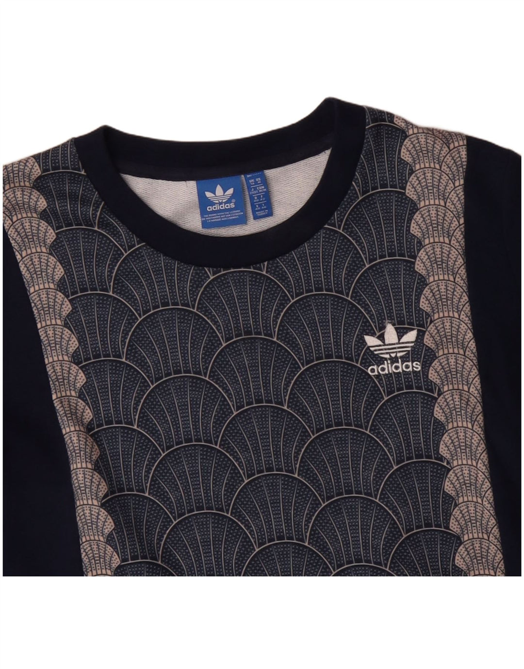 ADIDAS ženski džemper s grafičkim motivima UK 14 Srednje tamnoplavi geometrijski
