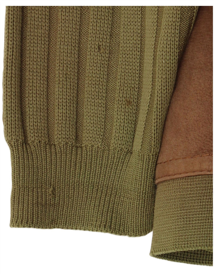 Renna muška pletena antilop jakna UK 38 srednje kaki boje