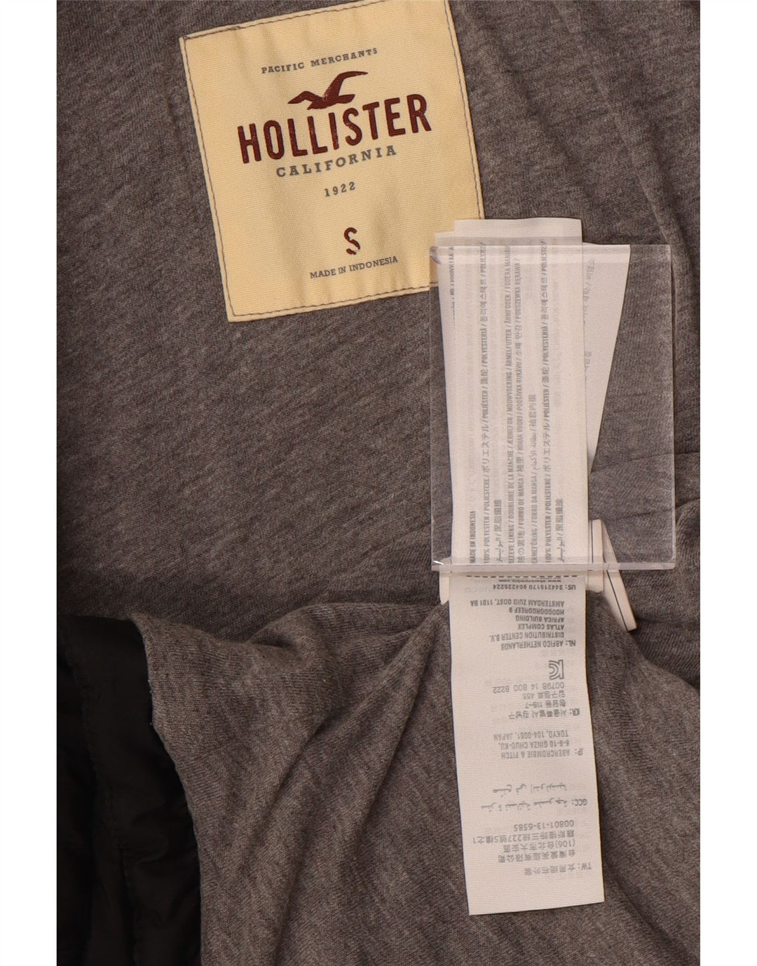 Hollister ženska podstavljena jakna s kapuljačom UK 10 Small Black Colourblock