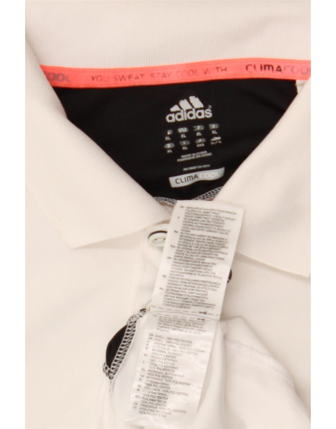 ADIDAS muška Climacool polo majica XL bijeli poliester u boji