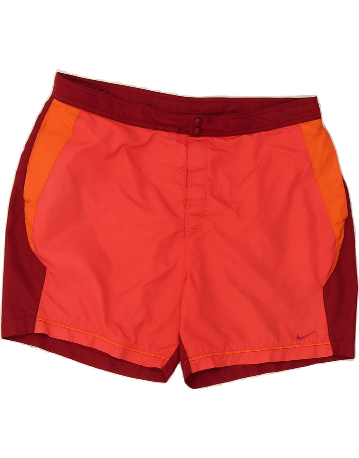 NIKE Mens Swimming Shorts XL  Red Colourblock Nylon Vintage Nike and Second-Hand Nike from Messina Hembry 