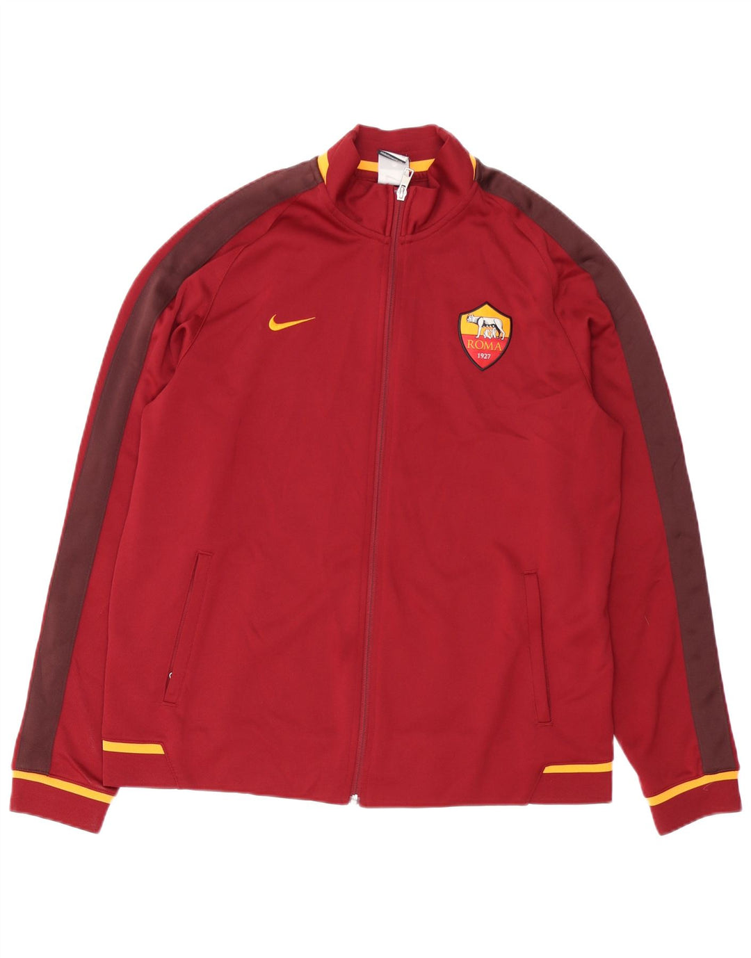 NIKE Mens As Roma Gornja jakna trenirke XL Red Colourblock poliester