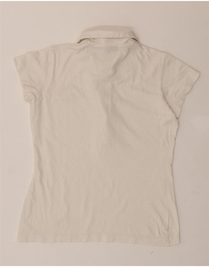 NIKE Womens Polo Shirt UK 14/16 Large White Vintage Nike and Second-Hand Nike from Messina Hembry 