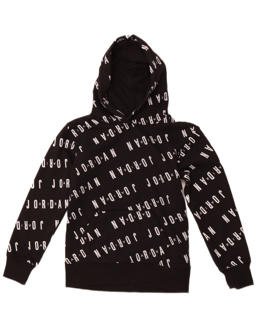 JORDAN Dječja majica s kapuljačom s kapuljačom 8-9 godina, mala, crna pamučna