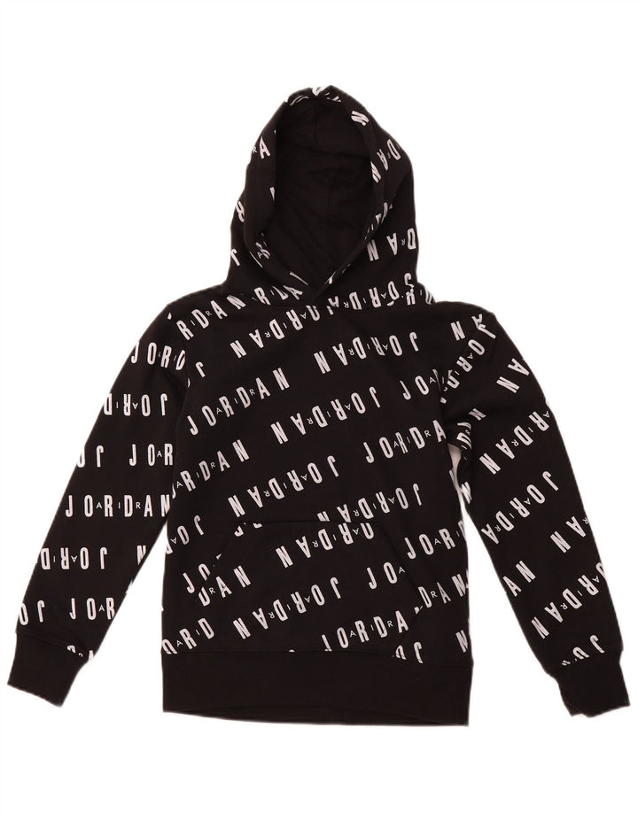 JORDAN Dječja majica s kapuljačom s kapuljačom 8-9 godina, mala, crna pamučna