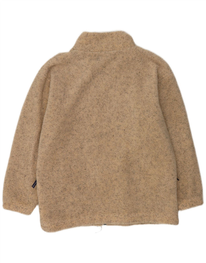 Vintage muška flis jakna UK 42 XL bež pjegavi poliester