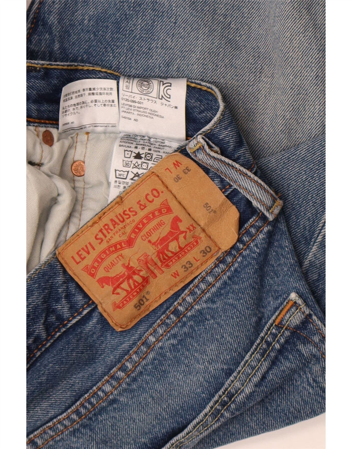 Levi's muške 501 ravne traperice W33 L30 plavi pamuk