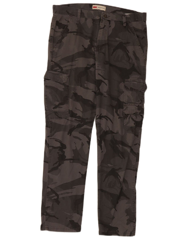 WRANGLER Muške sužene kargo hlače regularnog kroja W33 L30 sive kamuflažne