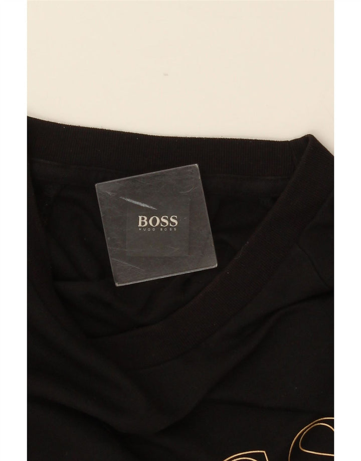 HUGO BOSS Muška trenirka s grafičkim motivima Srednji crni pamuk