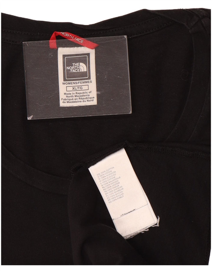 THE NORTH FACE Ženska majica kratkih rukava s grafičkim motivima UK 18 XL crni pamuk