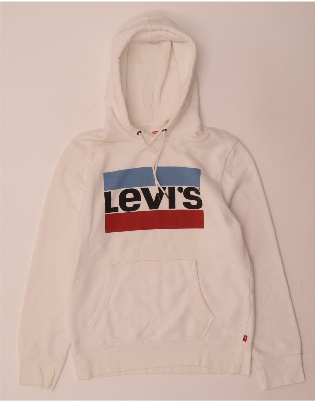 Levi's muška majica s kapuljačom s kapuljačom, mali bijeli pamuk