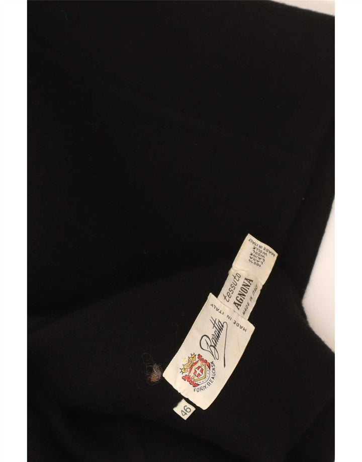 Vintage ženska bomber jakna IT 46 velika crna vunena