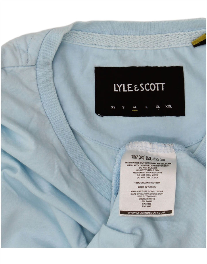 Lyle & Scott muška majica kratkih rukava Srednje plavi pamuk