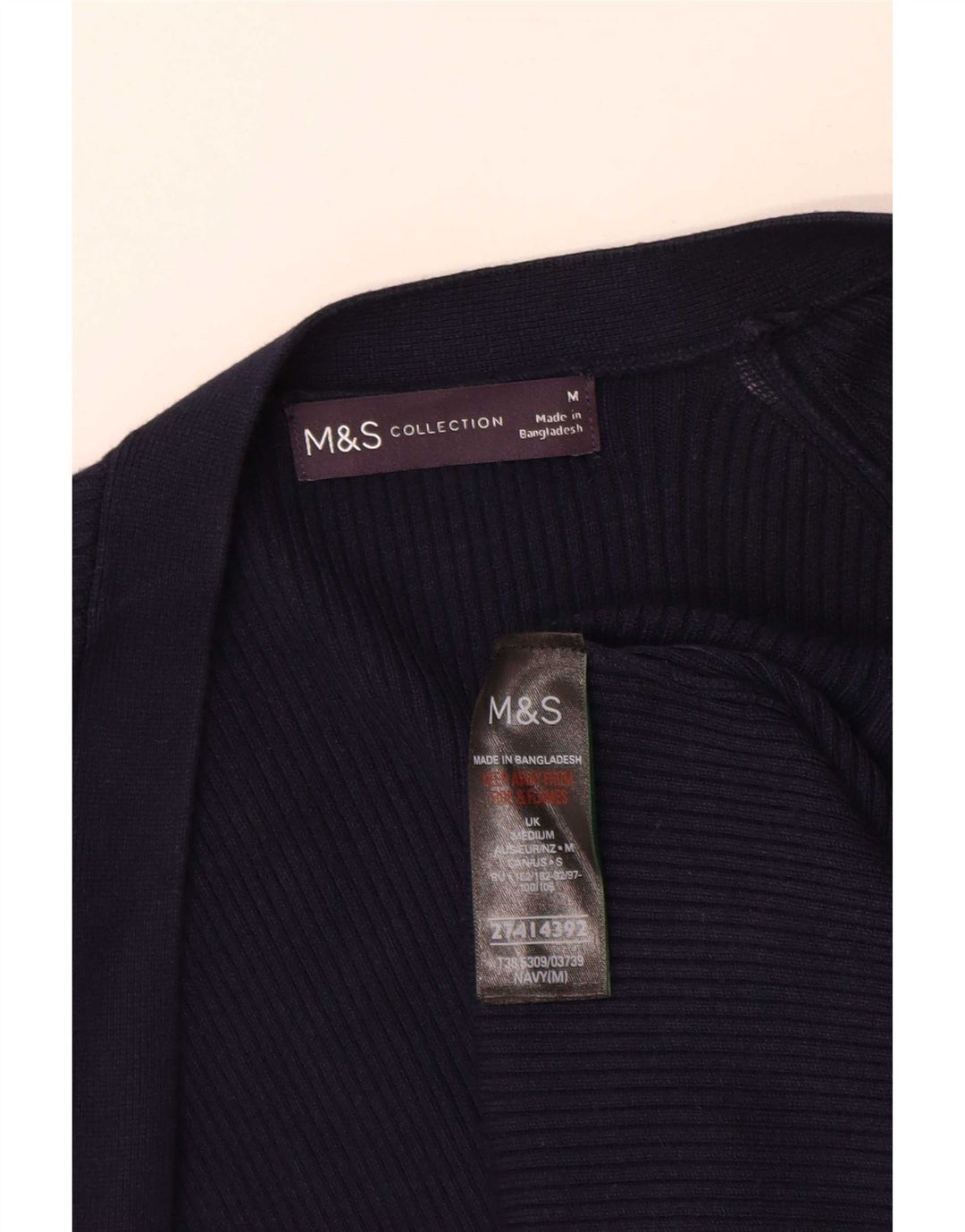 Marks & Spencer ženski dugi kardigan pulover UK 14 srednje tamnoplava