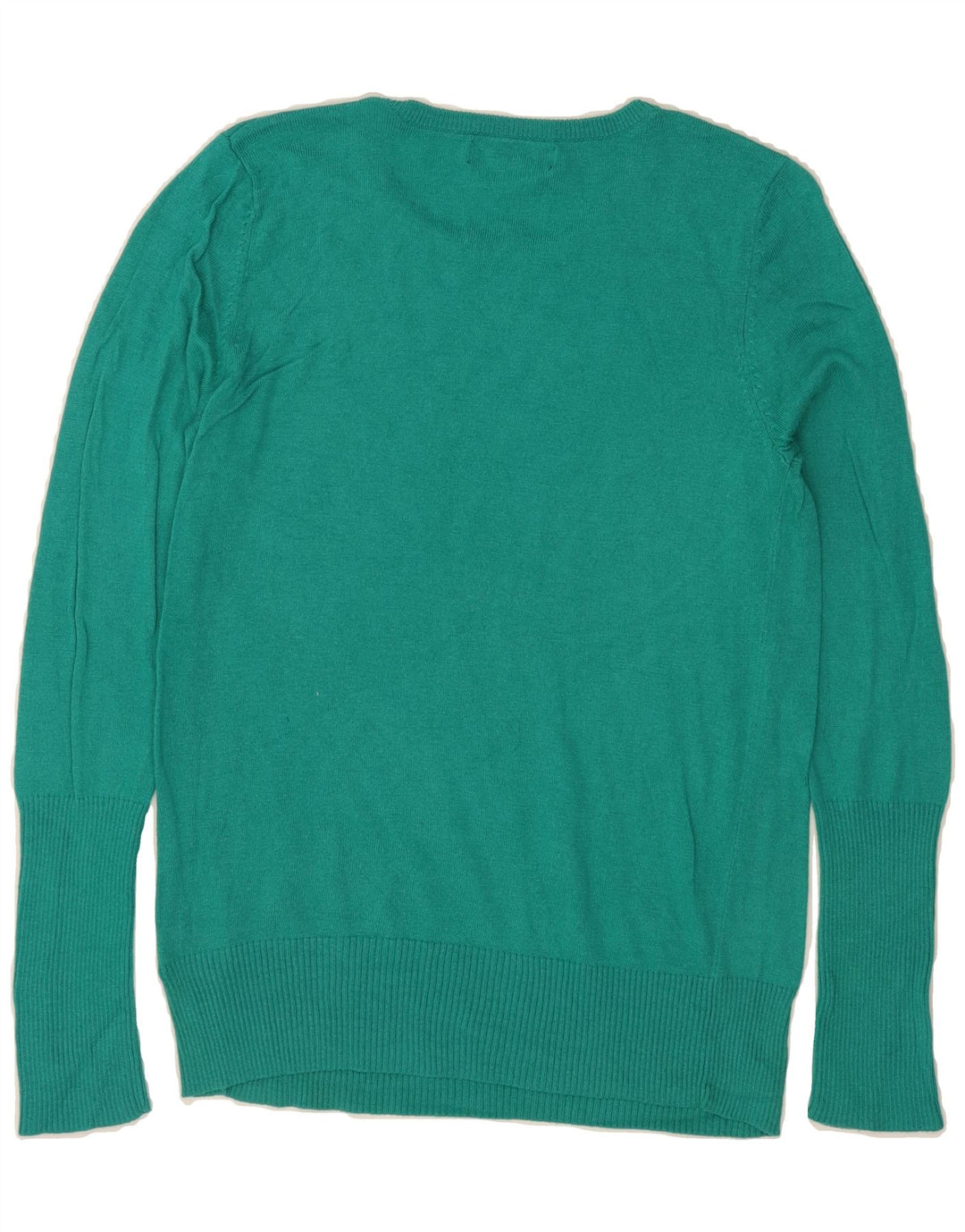 MOSSIMO Womens Crew Neck Jumper Sweater UK 14 Large Turquoise Nylon Vintage Mossimo and Second-Hand Mossimo from Messina Hembry 