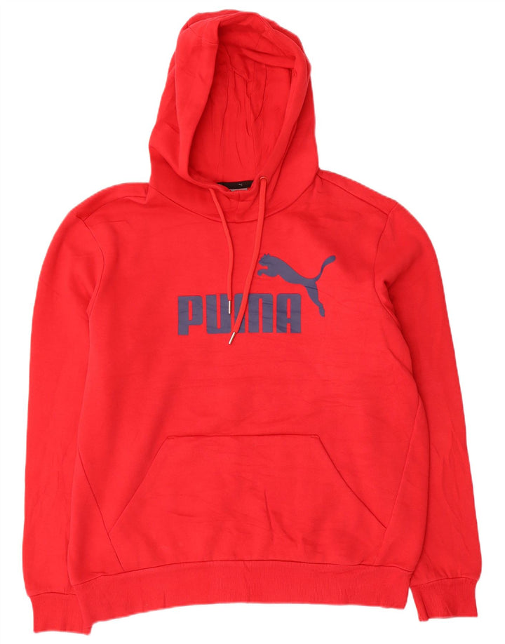 Puma muška majica s kapuljačom srednje veličine, crveni pamuk