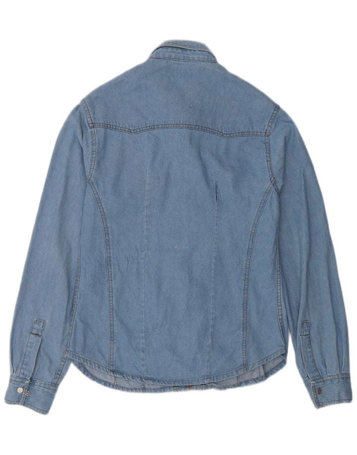 Vintage ženska traper košulja UK 14 Large Blue