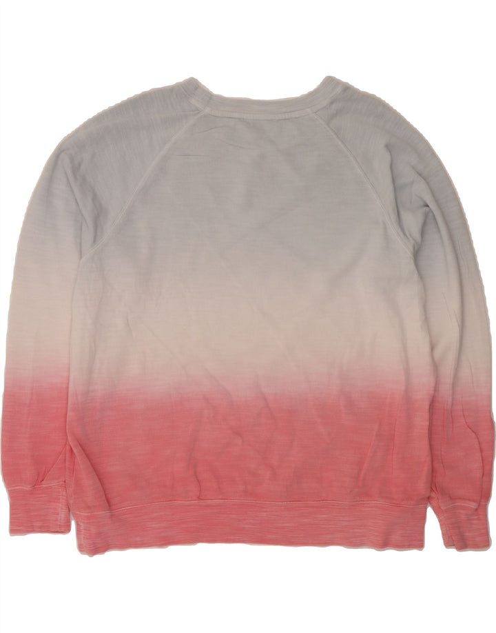 MARKS & SPENCER Womens Sweatshirt Jumper UK 16 Large Pink Colourblock Vintage Marks & Spencer and Second-Hand Marks & Spencer from Messina Hembry 