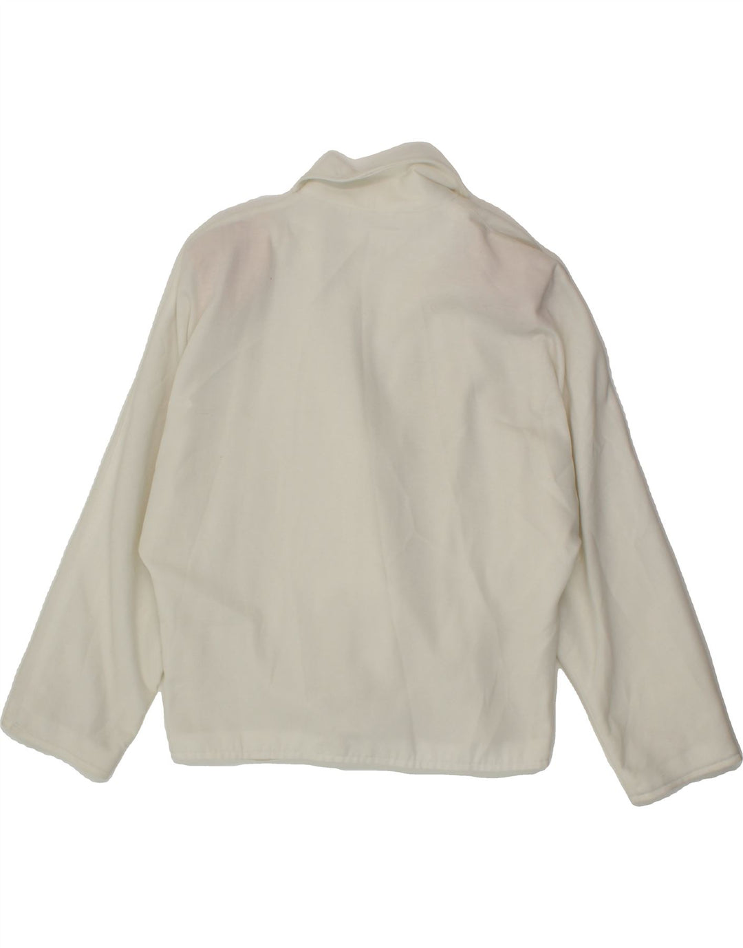 VINTAGE Womens Double Breasted Blazer Jacket IT 44 Medium White Polyester Vintage Vintage and Second-Hand Vintage from Messina Hembry 