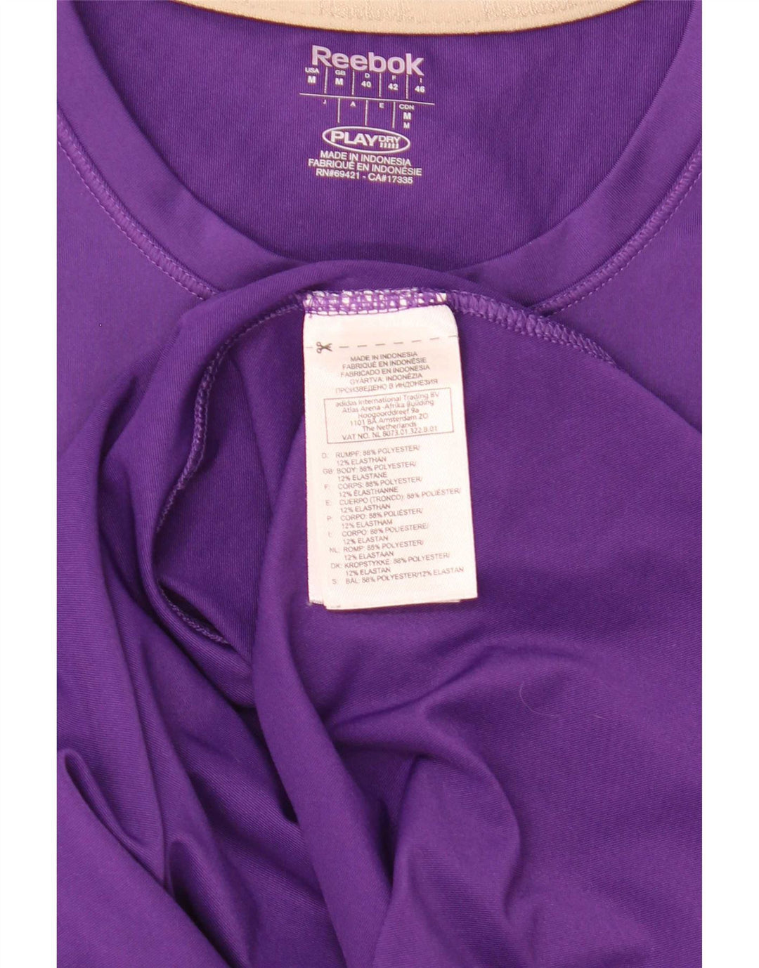 Reebok ženska majica kratkih rukava UK 12 Medium Purple Poliester