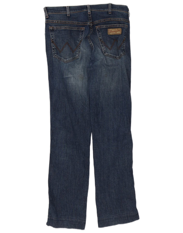 Wrangler muške teksaške ravne traperice W32 L34 plavi pamuk