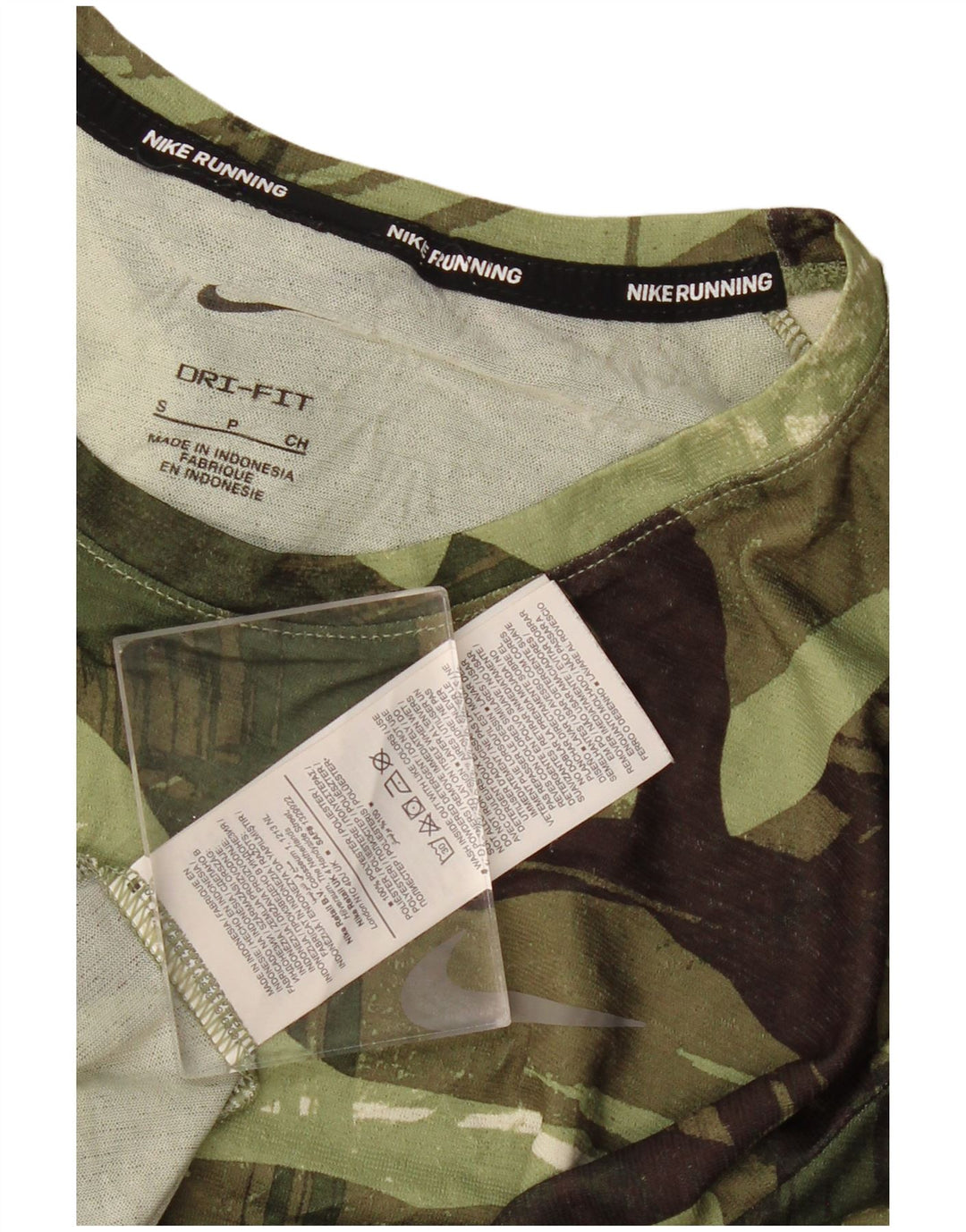 Nike Dri Fit majica kratkih rukava, mali kaki geometrijski poliester