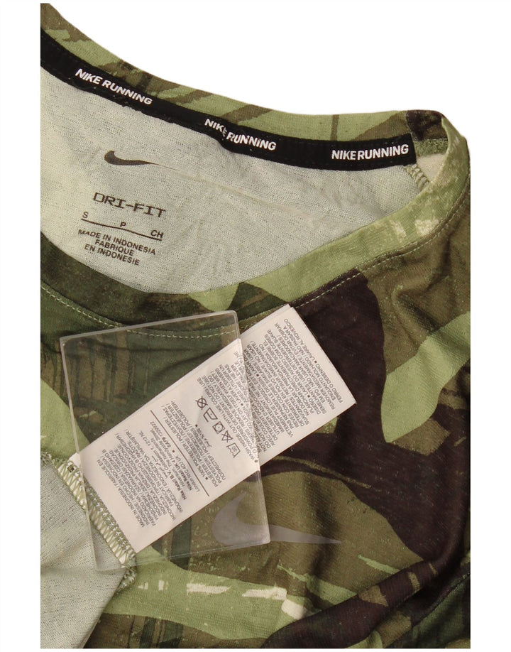 Nike Dri Fit majica kratkih rukava, mali kaki geometrijski poliester