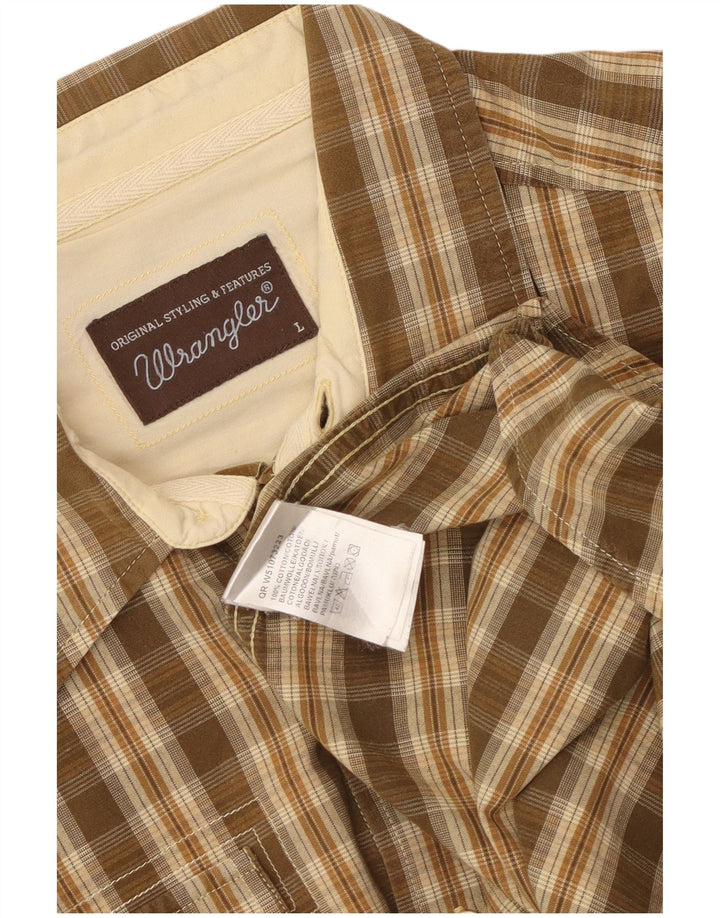 Wrangler muška košulja velika smeđa karirana pamuk