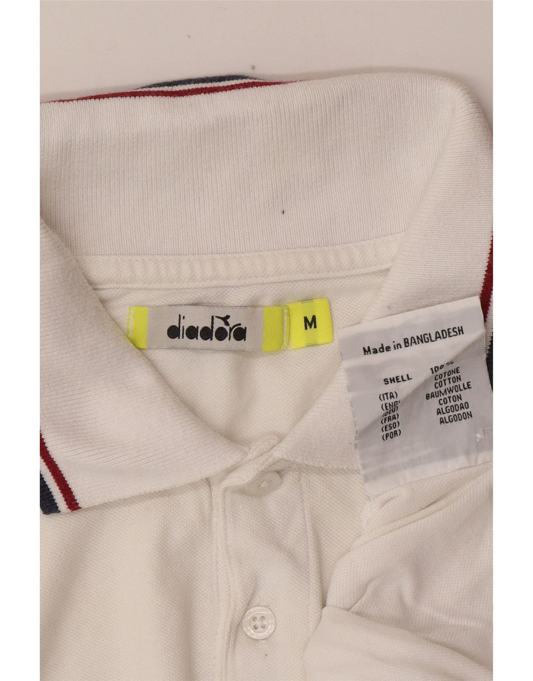 DIADORA Muška polo majica Srednje bijeli pamuk