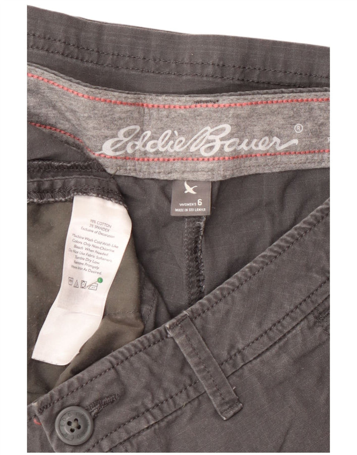 Eddie Bauer Ženske Cargo kratke hlače s blagim zavojima US 6 srednje W30 sivi pamuk