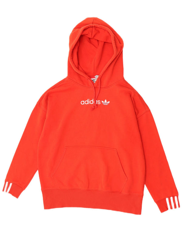 Adidas ženska majica s kapuljačom s grafičkim motivima UK 8 Mala crvena pamuk