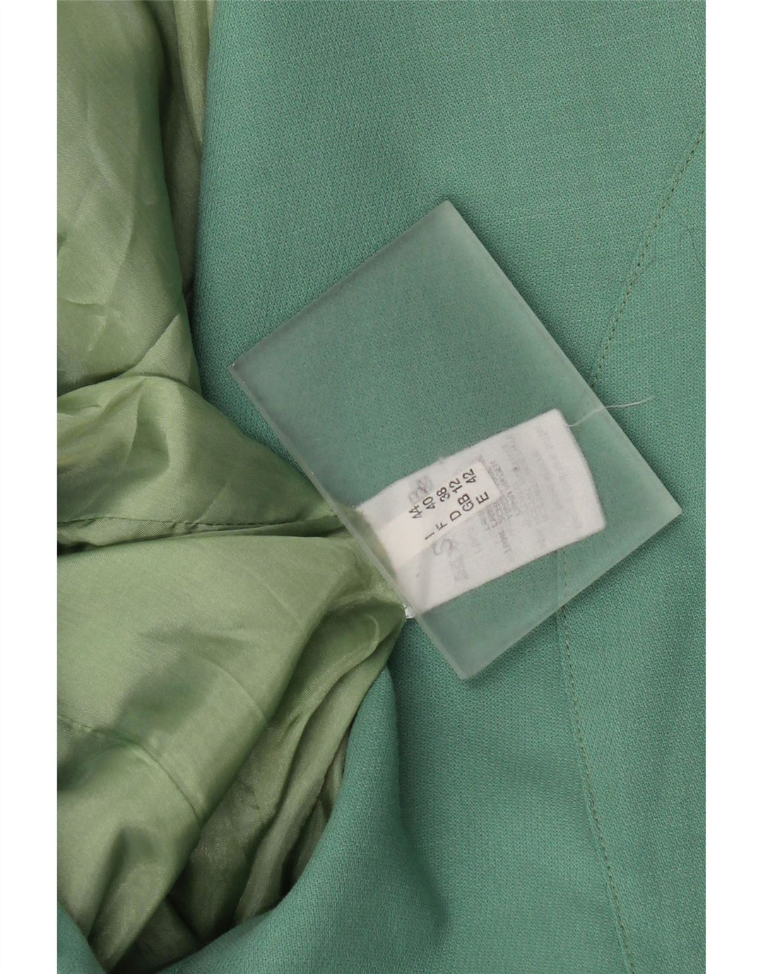 Vintage ženski set od 2 komada s 1 gumbom UK 12 Srednji W28 Zeleni acetat