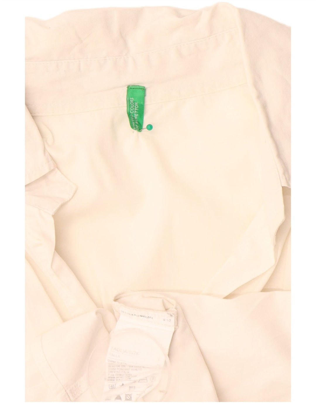 Benetton ženska pulover majica UK 16 Large Off White Pamuk