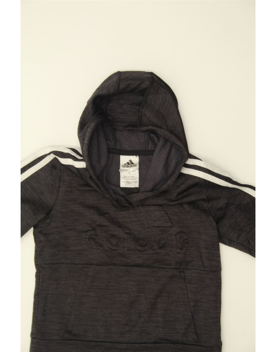ADIDAS Boys Graphic Hoodie Jumper 4-5 Years Black Polyester Vintage Adidas and Second-Hand Adidas from Messina Hembry 