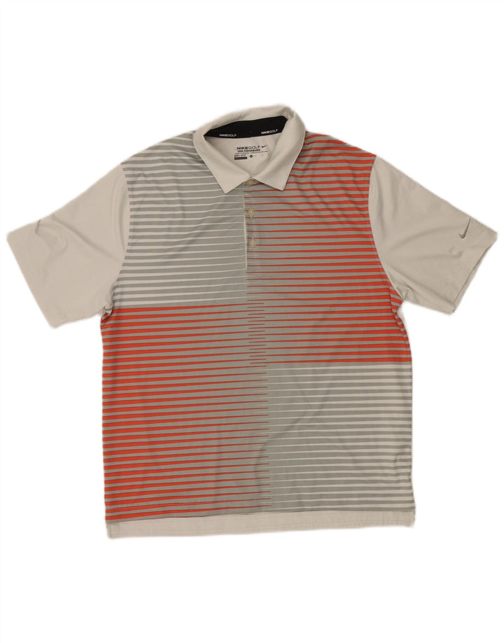 Nike muška Dri Fit polo majica srednje sive pruge
