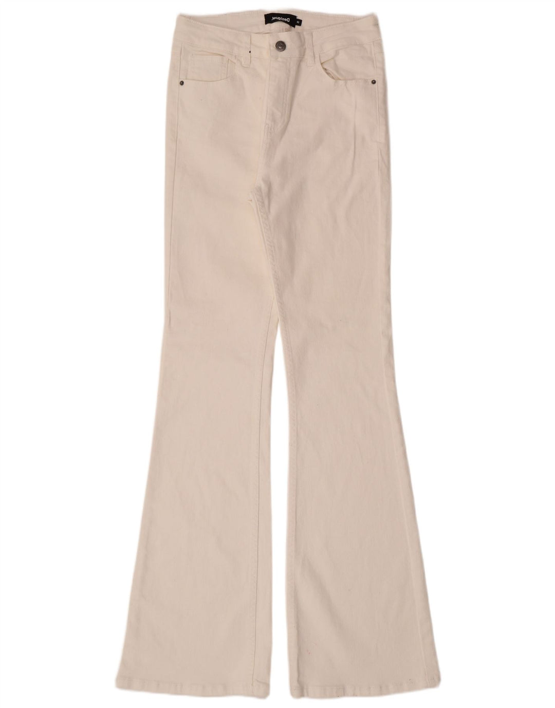DESIGUAL Womens Flared Jeans EU 40 Medium W28 L34 White