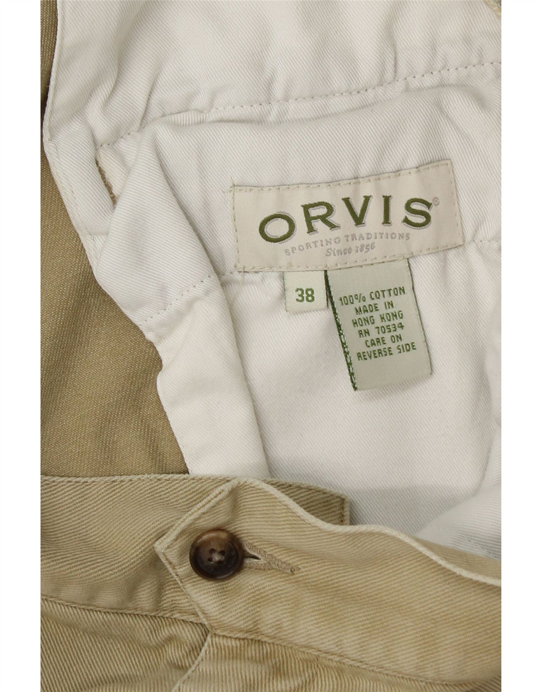 Orvis muške kargo kratke hlače W38 XL kaki pamuk