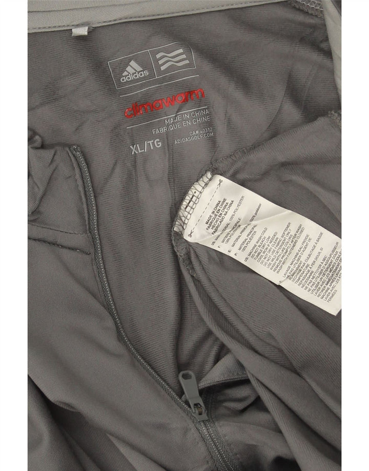 Adidas muška trenirka Climawarm Graphic Zip Neck Pulover Top XL siva