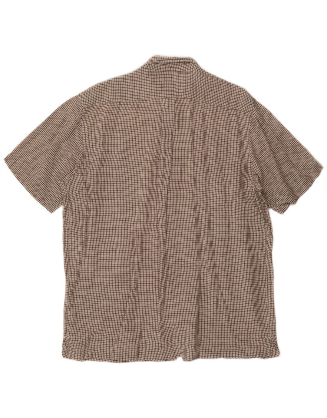 EDDIE BAUER Visoka muška košulja kratkih rukava, velika smeđa karirana posteljina