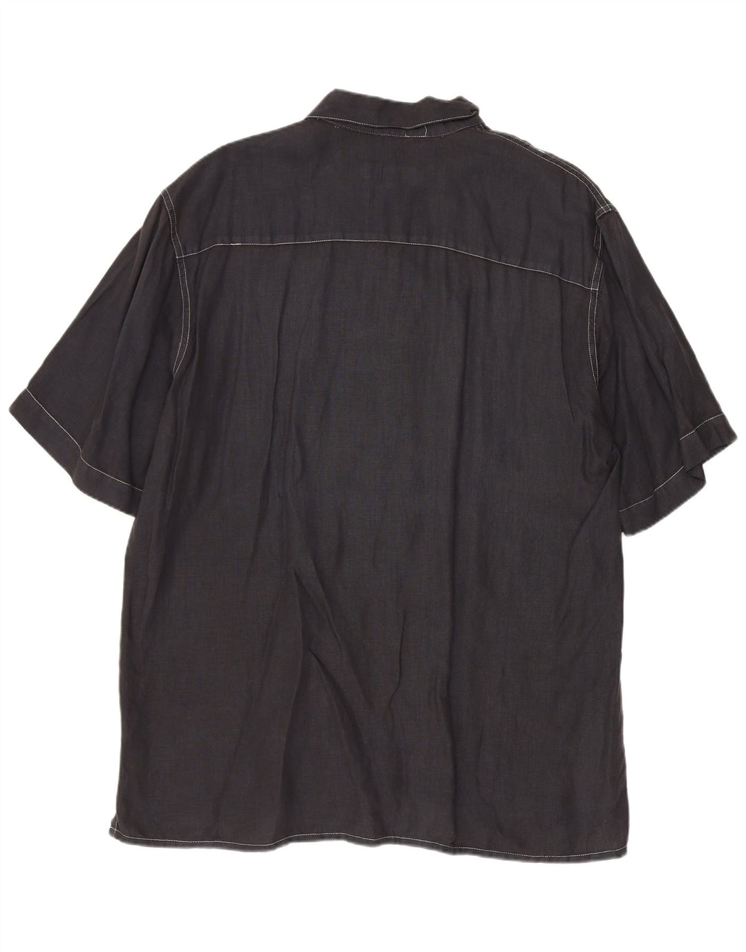 Cerruti muška košulja kratkih rukava Large tamnoplavi lan