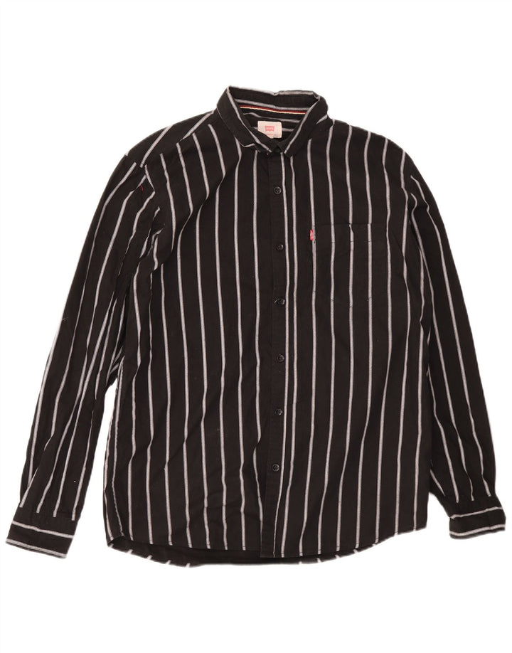Levi's muška uska košulja 2XL crna na pruge