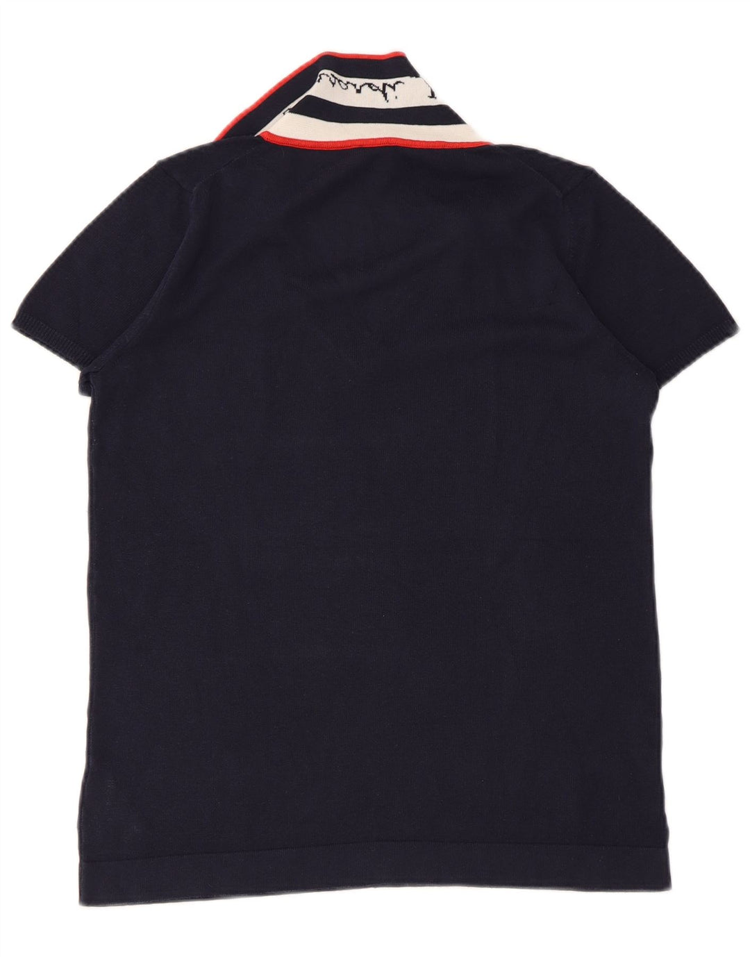 TRUSSARDI JEANS Ženski pulover s polo izrezom UK 14 Veliki tamnoplavi