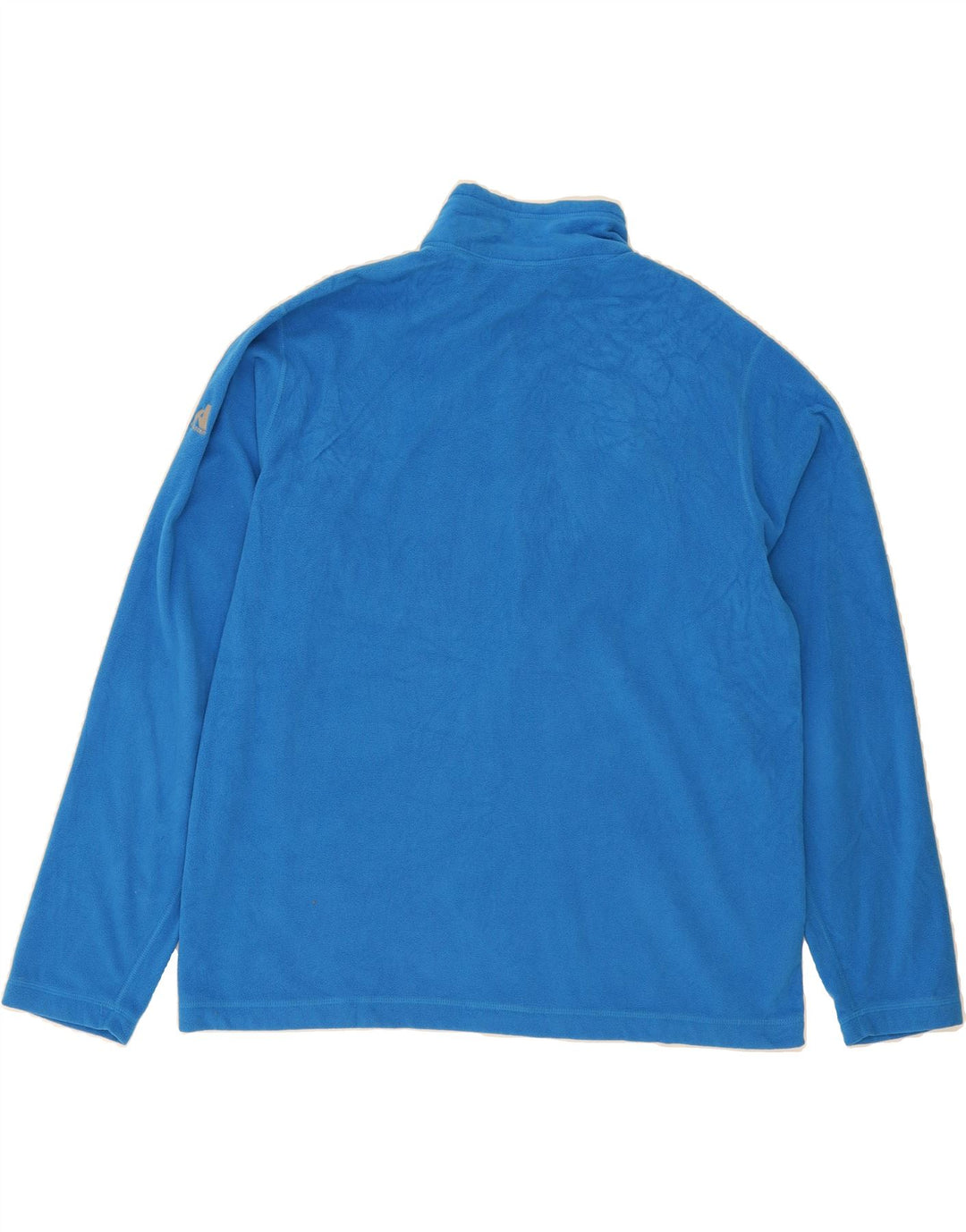 EDDIE BAUER Mens Zip Neck Fleece Jumper XL Blue Colourblock Polyester Vintage Eddie Bauer and Second-Hand Eddie Bauer from Messina Hembry 